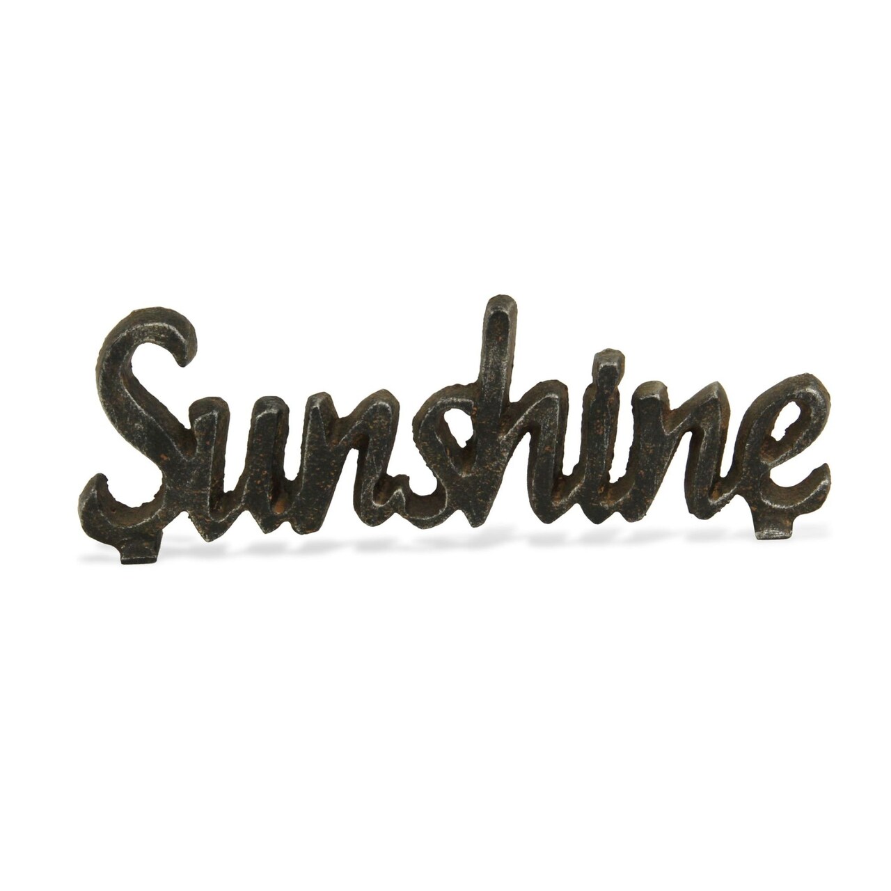 Contemporary Home Living 8.5" Black Rustic Cursive Sunshine Tabletop Decoration